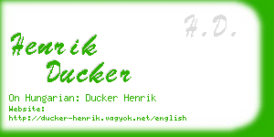 henrik ducker business card